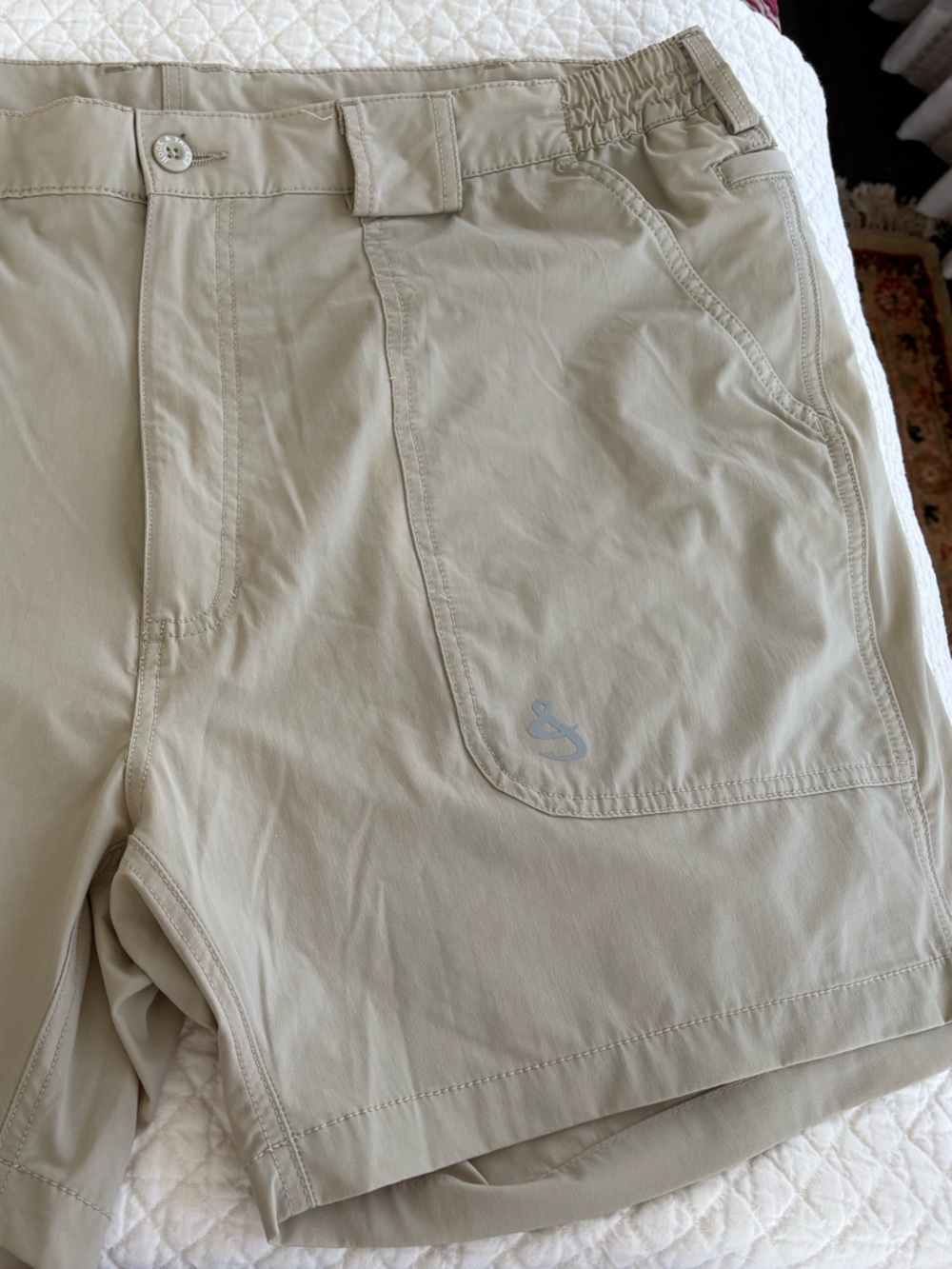 Men's Hook & Tackle Performance Outfitters Light Khaki Shorts 42 Fishing